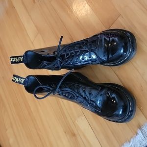Patent Leather Dr. Martins Combat Boots